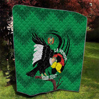 Custom Bolivia Football Quilt Andean Condor Vamo La Verde
