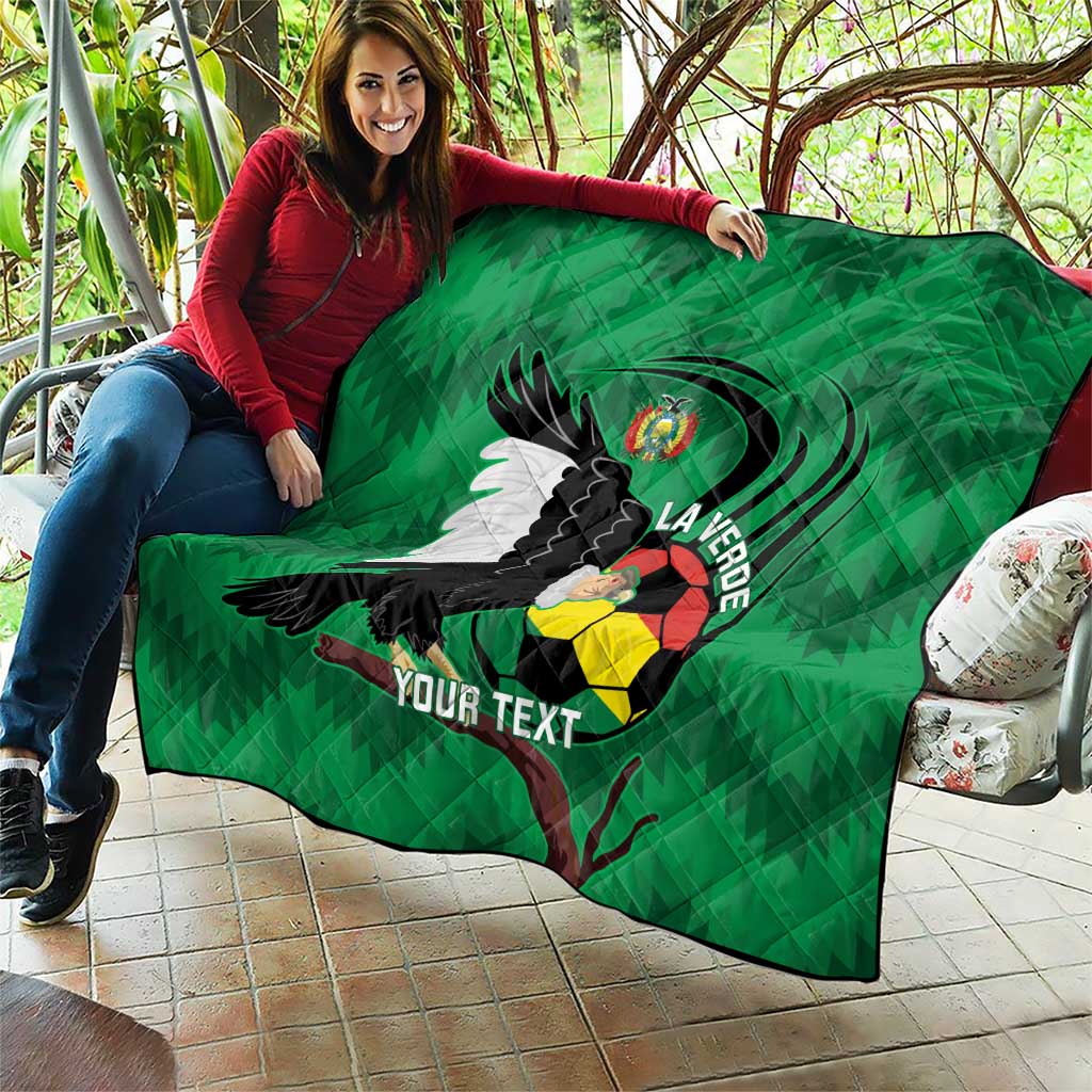 Custom Bolivia Football Quilt Andean Condor Vamo La Verde