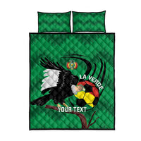 Custom Bolivia Football Quilt Bed Set Andean Condor Vamo La Verde