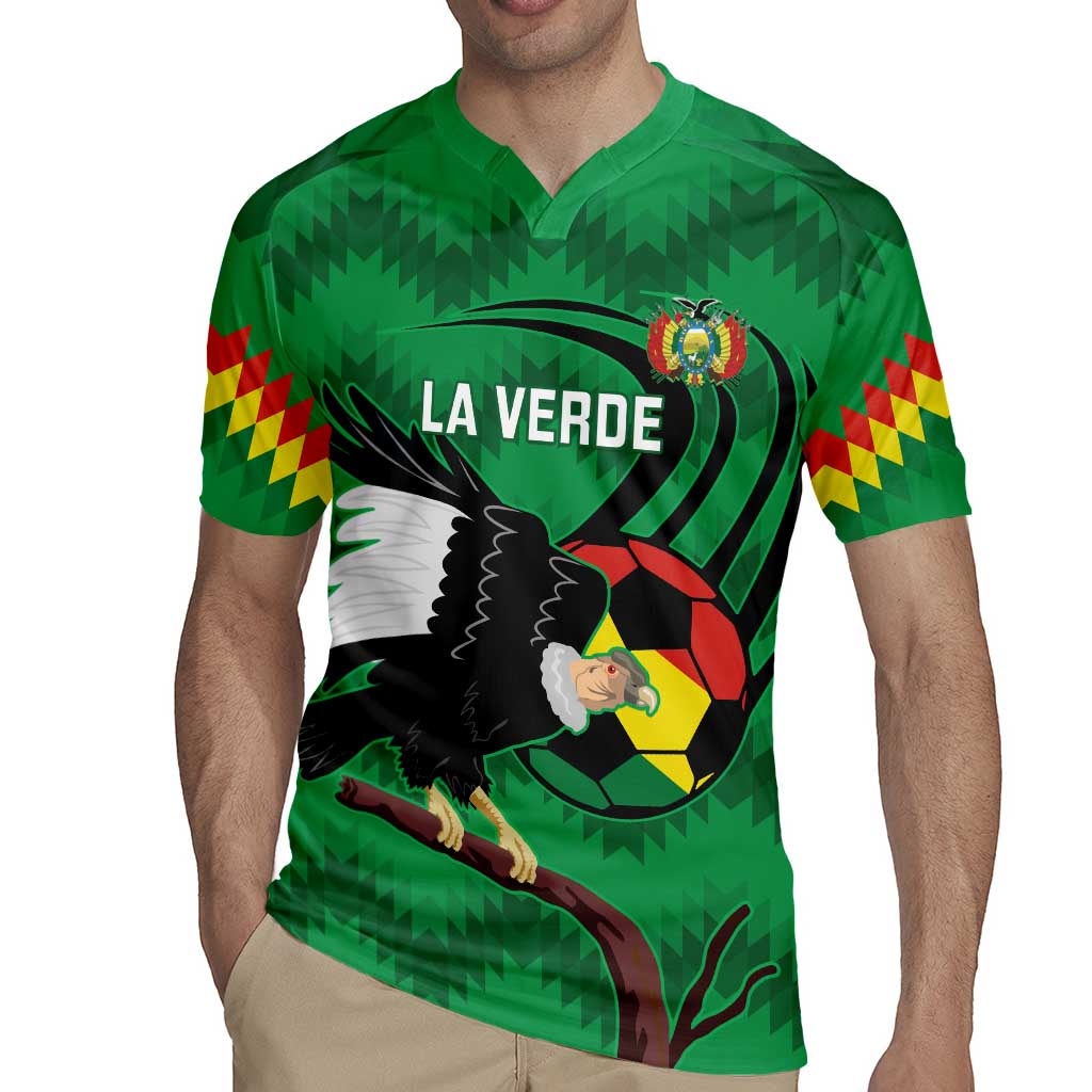 Custom Bolivia Football Rugby Jersey Andean Condor Vamo La Verde