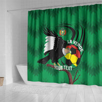 Custom Bolivia Football Shower Curtain Andean Condor Vamo La Verde