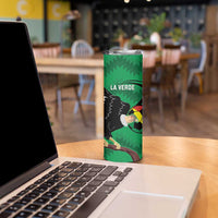 Custom Bolivia Football Skinny Tumbler Andean Condor Vamo La Verde