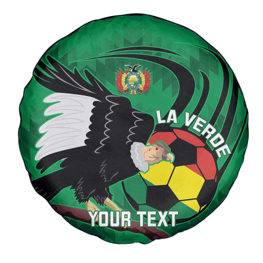 Custom Bolivia Football Spare Tire Cover Andean Condor Vamo La Verde