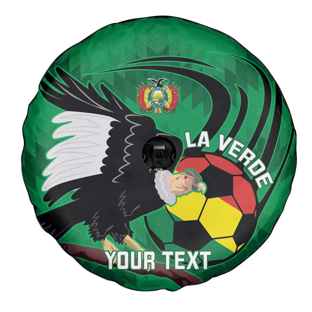 Custom Bolivia Football Spare Tire Cover Andean Condor Vamo La Verde