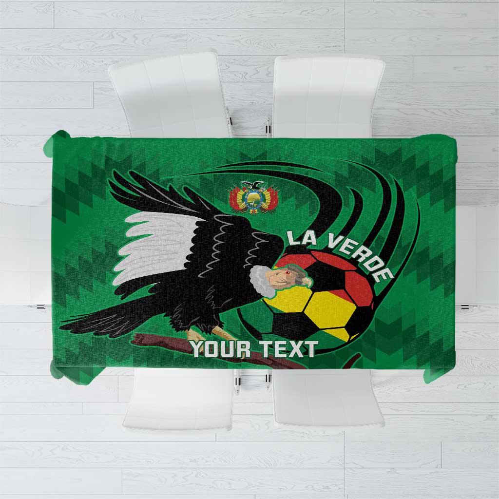 Custom Bolivia Football Tablecloth Andean Condor Vamo La Verde