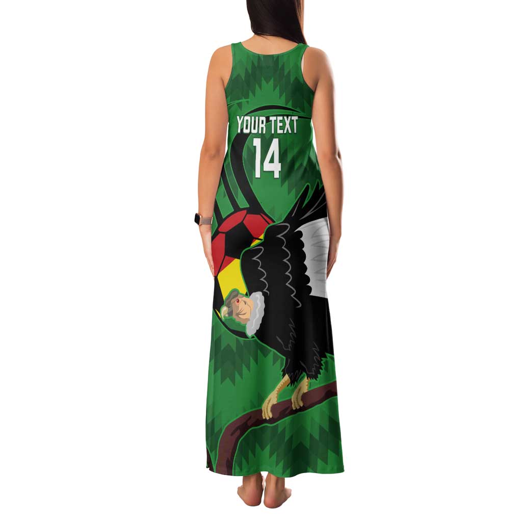 Custom Bolivia Football Tank Maxi Dress Andean Condor Vamo La Verde