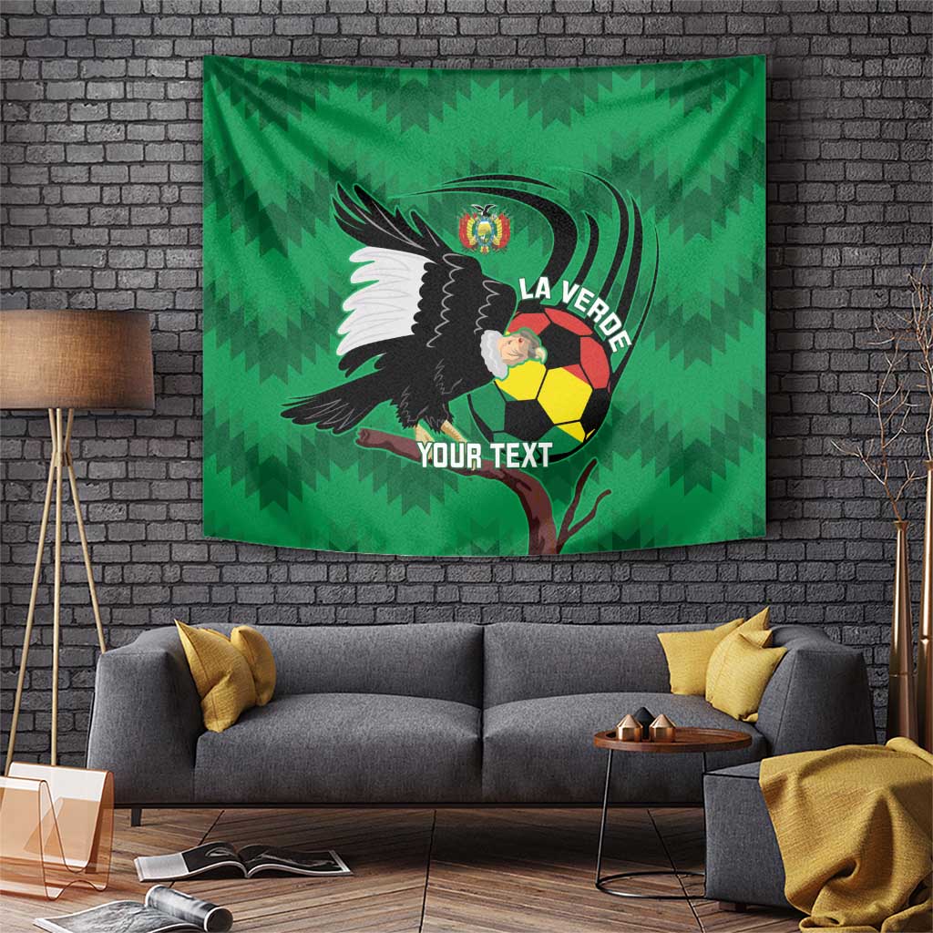 Custom Bolivia Football Tapestry Andean Condor Vamo La Verde