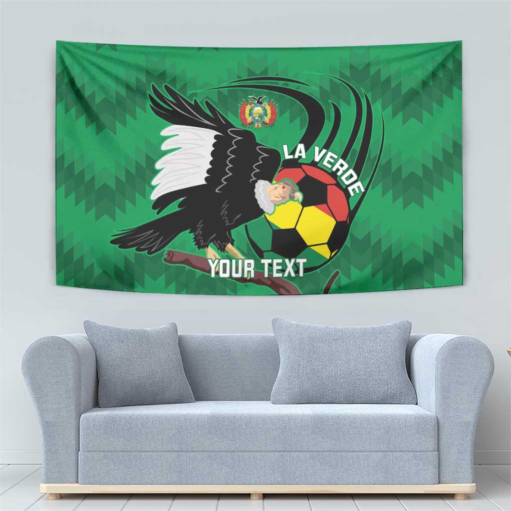 Custom Bolivia Football Tapestry Andean Condor Vamo La Verde