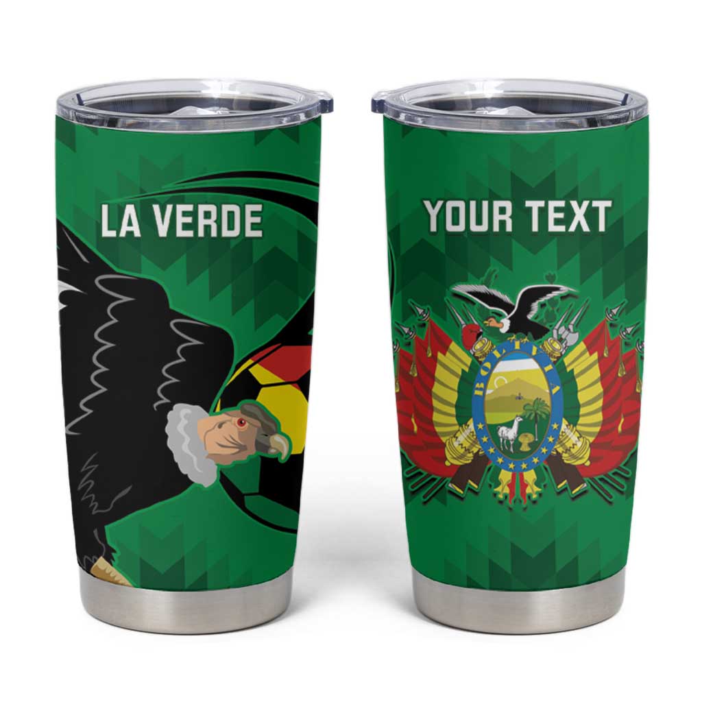 Custom Bolivia Football Tumbler Cup Andean Condor Vamo La Verde
