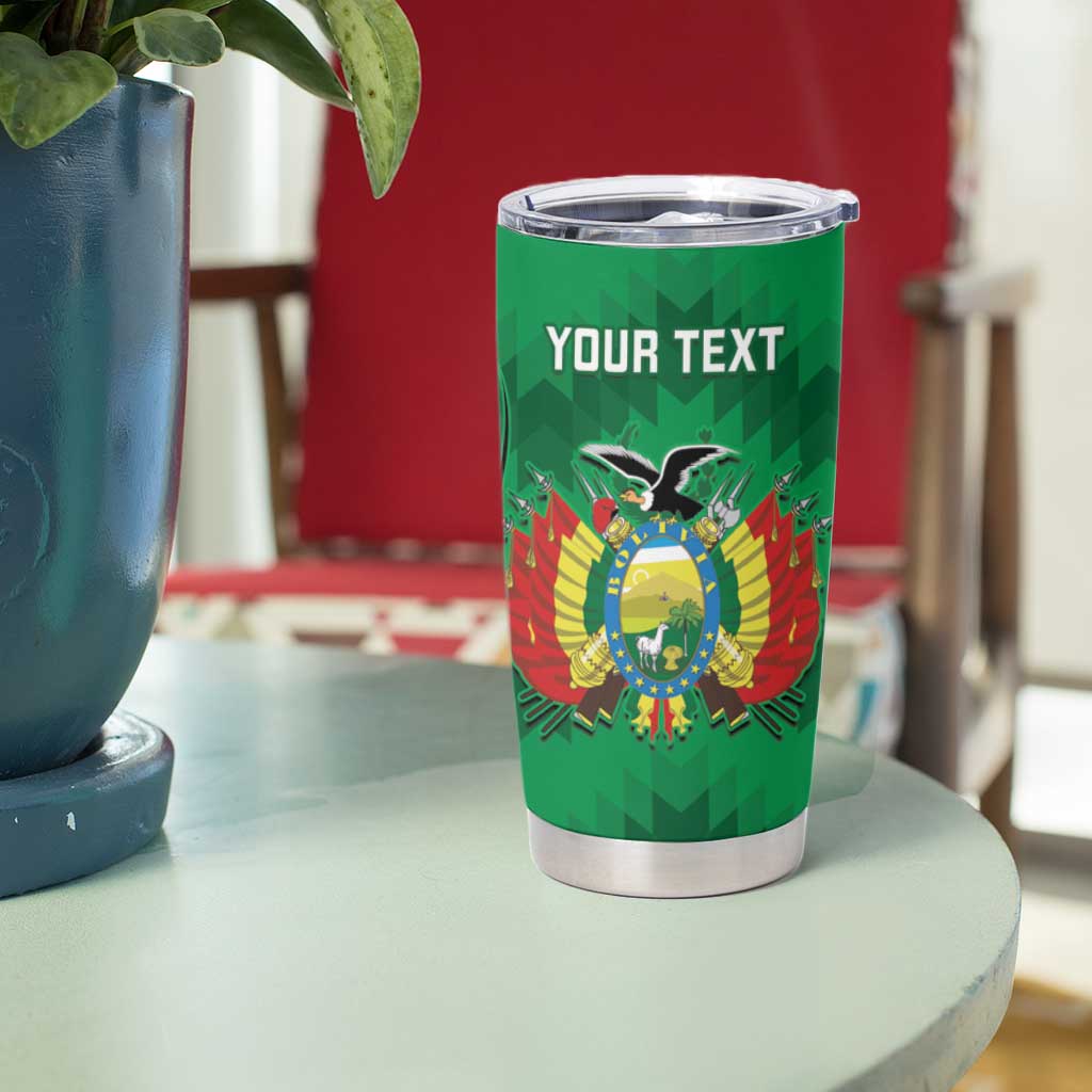 Custom Bolivia Football Tumbler Cup Andean Condor Vamo La Verde