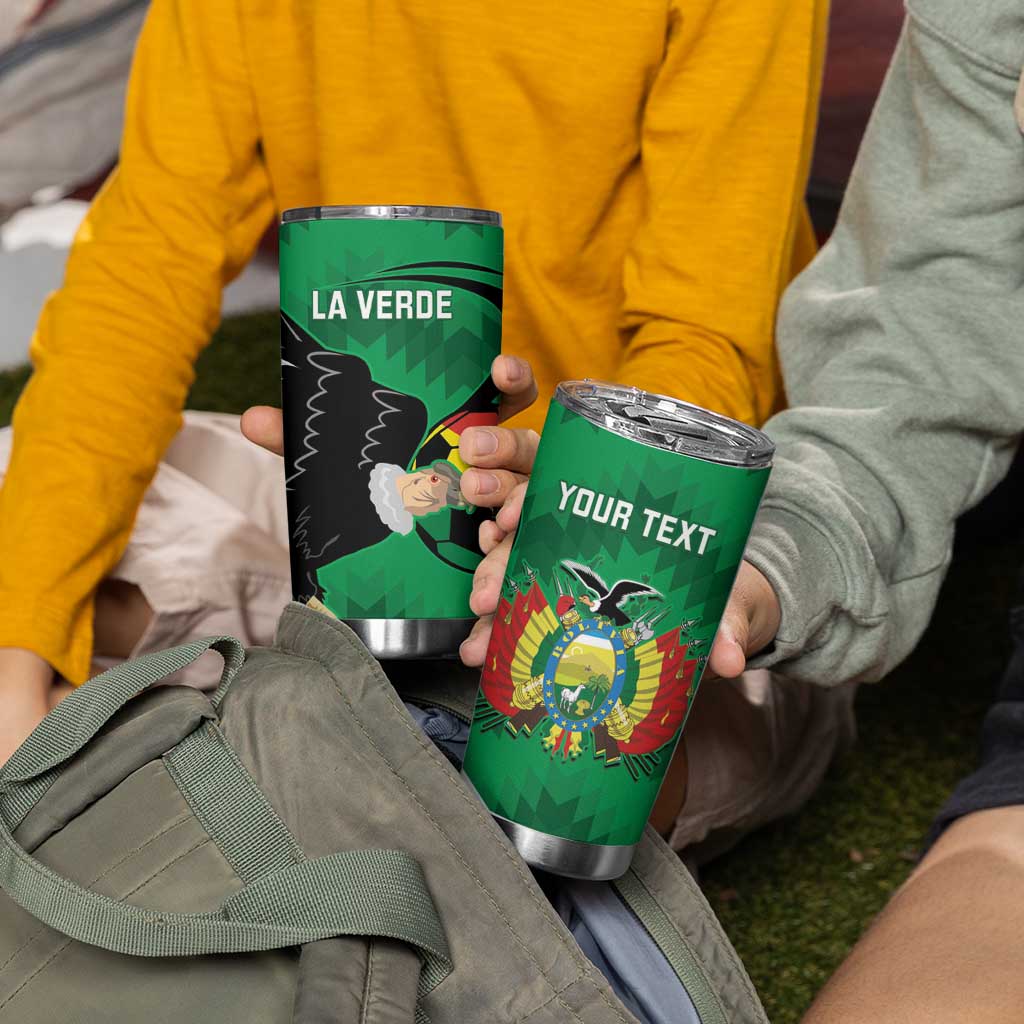 Custom Bolivia Football Tumbler Cup Andean Condor Vamo La Verde