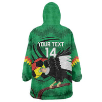 Custom Bolivia Football Wearable Blanket Hoodie Andean Condor Vamo La Verde