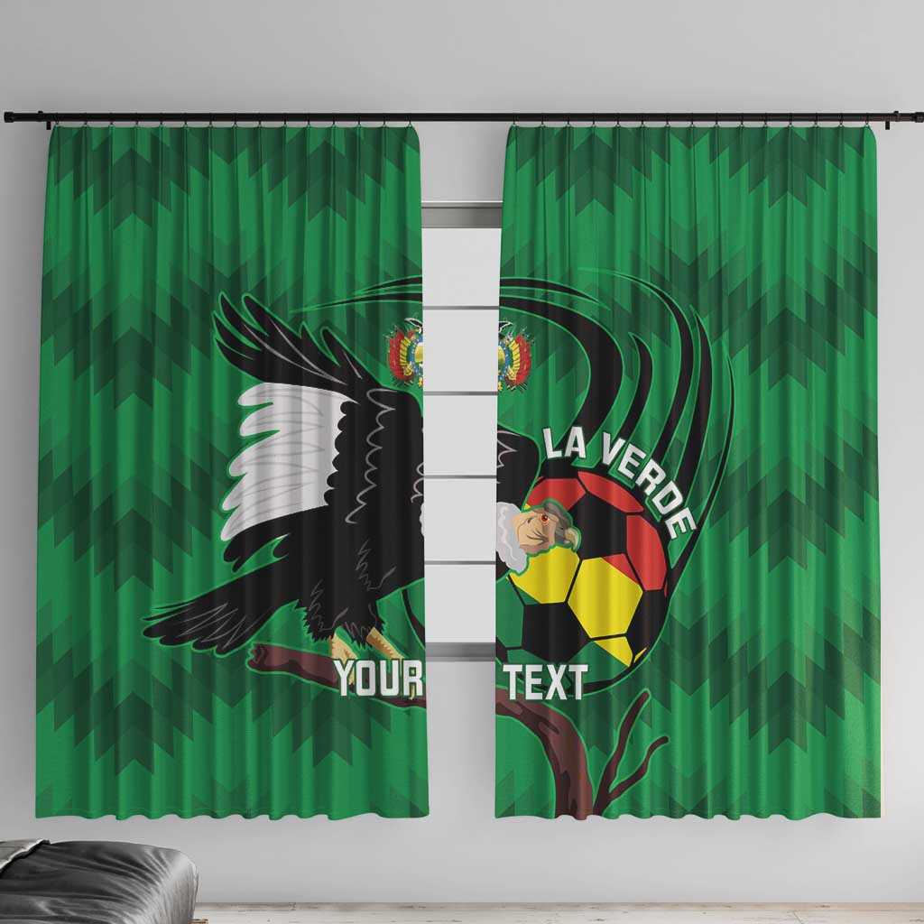 Custom Bolivia Football Window Curtain Andean Condor Vamo La Verde
