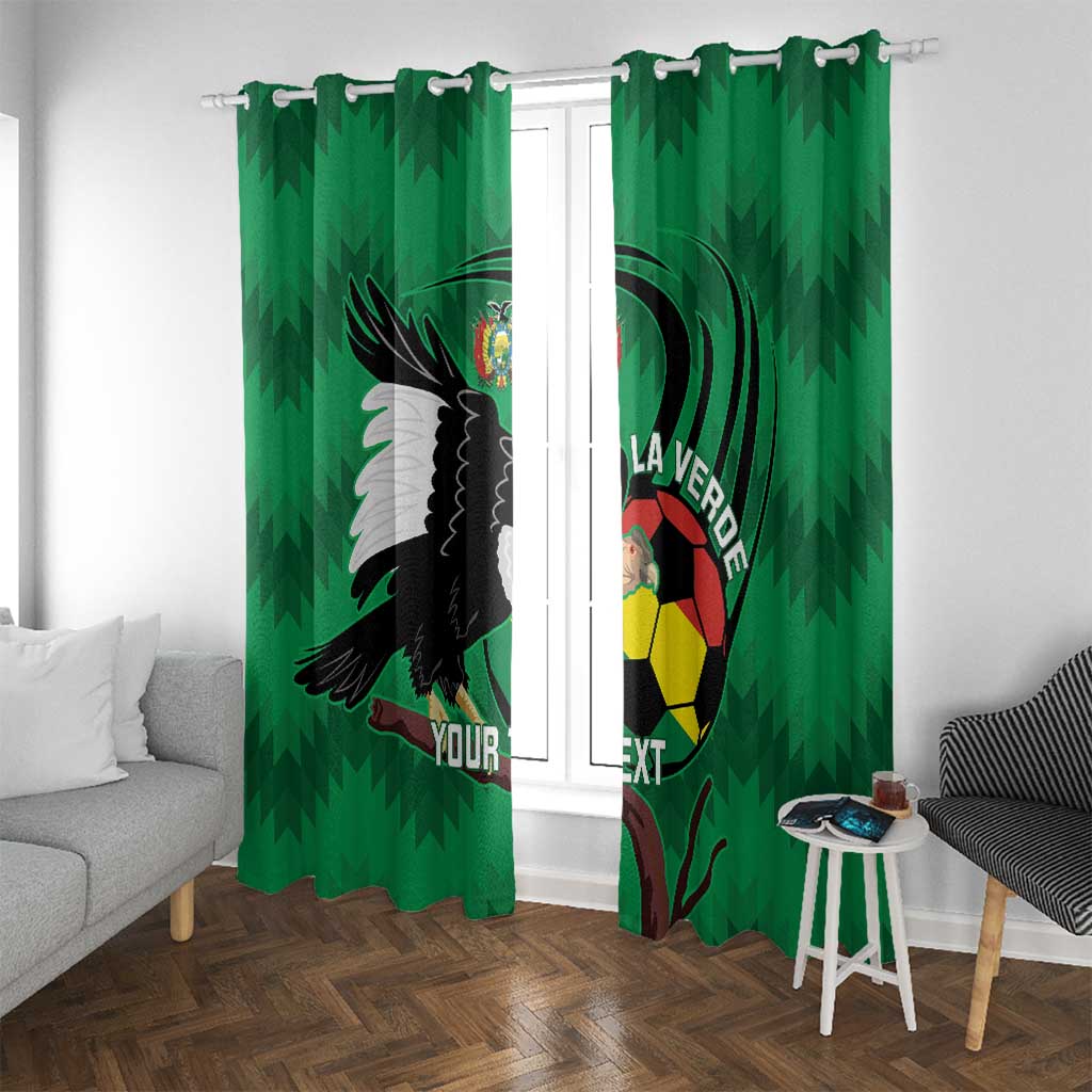 Custom Bolivia Football Window Curtain Andean Condor Vamo La Verde