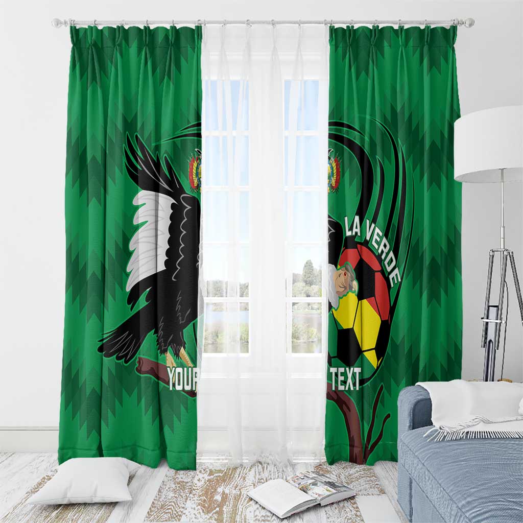 Custom Bolivia Football Window Curtain Andean Condor Vamo La Verde