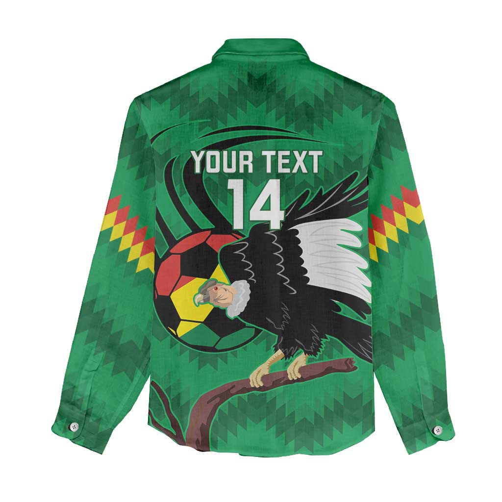 Custom Bolivia Football Women Casual Shirt Andean Condor Vamo La Verde