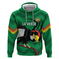 Custom Bolivia Football Zip Hoodie Andean Condor Vamo La Verde