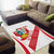 Custom Peru Football Area Rug La Bicolor Coat Of Arms Style