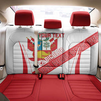 Custom Peru Football Back Car Seat Cover La Bicolor Coat Of Arms Style