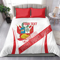 Custom Peru Football Bedding Set La Bicolor Coat Of Arms Style