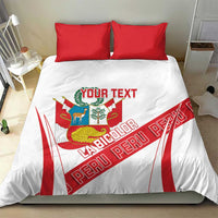 Custom Peru Football Bedding Set La Bicolor Coat Of Arms Style