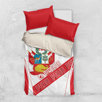 Custom Peru Football Bedding Set La Bicolor Coat Of Arms Style