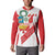 Custom Peru Football Button Sweatshirt La Bicolor Coat Of Arms Style