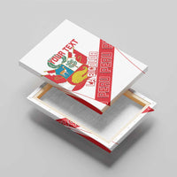 Custom Peru Football Canvas Wall Art La Bicolor Coat Of Arms Style