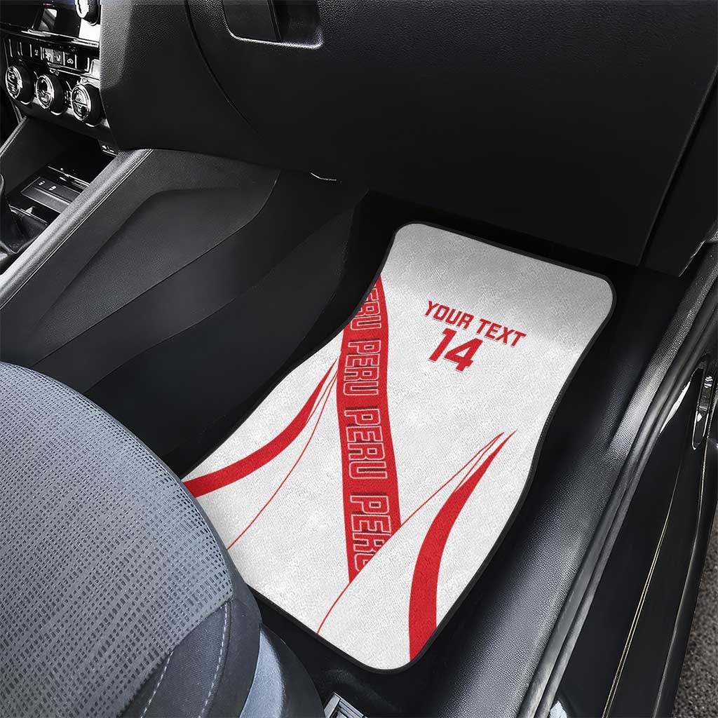 Custom Peru Football Car Mats La Bicolor Coat Of Arms Style