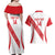 Custom Peru Football Couples Matching Off Shoulder Maxi Dress and Hawaiian Shirt La Bicolor Coat Of Arms Style