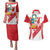 Custom Peru Football Couples Matching Puletasi and Hawaiian Shirt La Bicolor Coat Of Arms Style