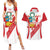 Custom Peru Football Couples Matching Summer Maxi Dress and Hawaiian Shirt La Bicolor Coat Of Arms Style