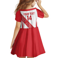 Custom Peru Football Family Matching Long Sleeve Bodycon Dress and Hawaiian Shirt La Bicolor Coat Of Arms Style