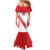 Custom Peru Football Family Matching Mermaid Dress and Hawaiian Shirt La Bicolor Coat Of Arms Style