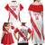 Custom Peru Football Family Matching Off Shoulder Maxi Dress and Hawaiian Shirt La Bicolor Coat Of Arms Style