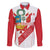 Custom Peru Football Family Matching Off Shoulder Maxi Dress and Hawaiian Shirt La Bicolor Coat Of Arms Style