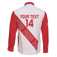 Custom Peru Football Family Matching Puletasi and Hawaiian Shirt La Bicolor Coat Of Arms Style
