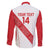 Custom Peru Football Family Matching Short Sleeve Bodycon Dress and Hawaiian Shirt La Bicolor Coat Of Arms Style
