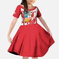 Custom Peru Football Family Matching Summer Maxi Dress and Hawaiian Shirt La Bicolor Coat Of Arms Style