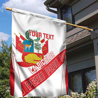 Custom Peru Football Garden Flag La Bicolor Coat Of Arms Style