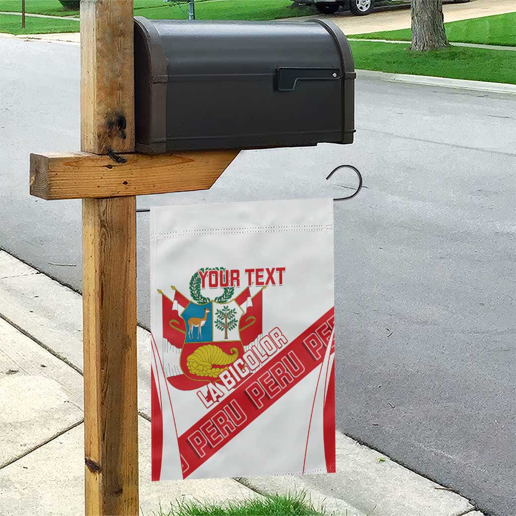 Custom Peru Football Garden Flag La Bicolor Coat Of Arms Style