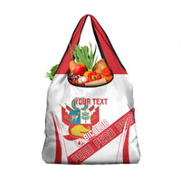 Custom Peru Football Grocery Bag La Bicolor Coat Of Arms Style