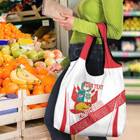 Custom Peru Football Grocery Bag La Bicolor Coat Of Arms Style