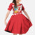 Custom Peru Football Kid Short Sleeve Dress La Bicolor Coat Of Arms Style