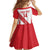 Custom Peru Football Kid Short Sleeve Dress La Bicolor Coat Of Arms Style