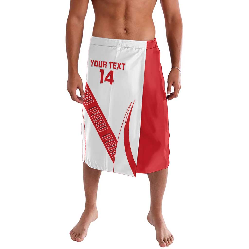 Custom Peru Football Lavalava La Bicolor Coat Of Arms Style