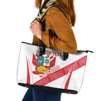 Custom Peru Football Leather Tote Bag La Bicolor Coat Of Arms Style