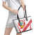Custom Peru Football Leather Tote Bag La Bicolor Coat Of Arms Style