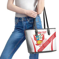 Custom Peru Football Leather Tote Bag La Bicolor Coat Of Arms Style