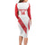 Custom Peru Football Long Sleeve Bodycon Dress La Bicolor Coat Of Arms Style